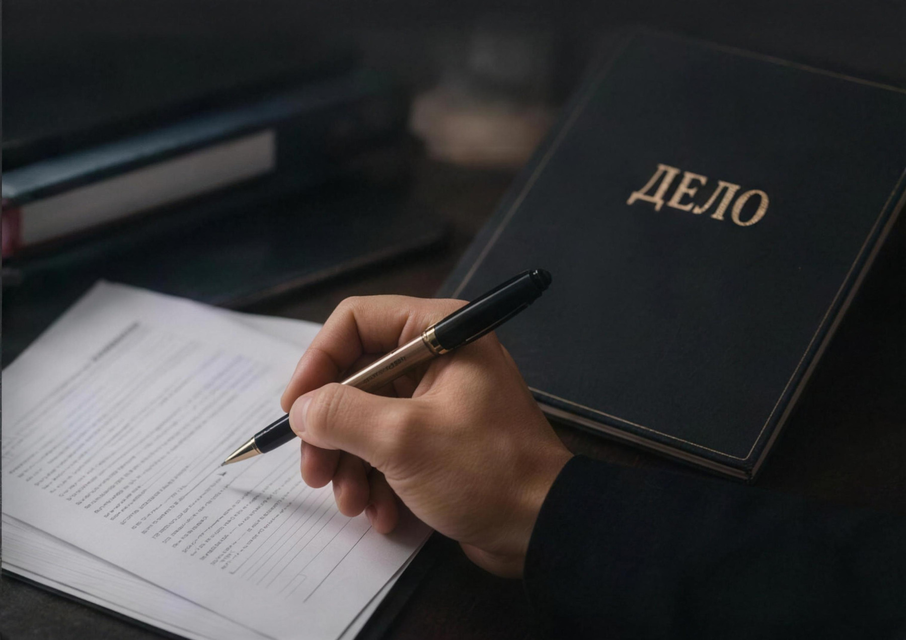 Юрист работает с материалами дела